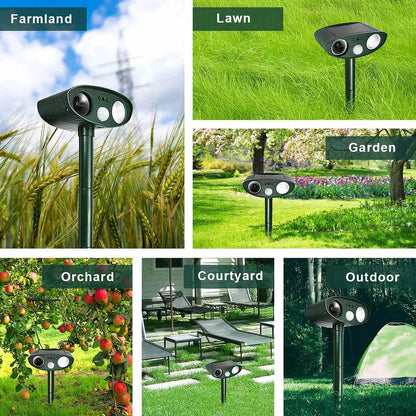 Ultrasonic Deer Repeller - Pack Of 4 Solar Powered - Get Rid of Deer in 48 Hours