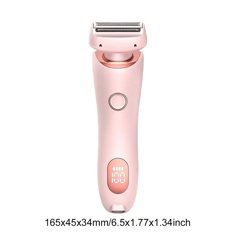 Women Electric Epilator 2 in 1, Waterproof Rechargeable Bikini Trimmer for Pubic, Legs, Underarms & Face Hair Removal